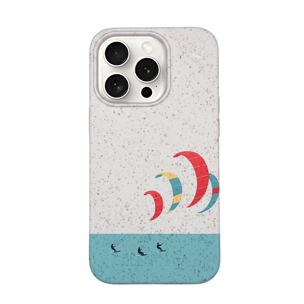 iPhone 15 Pro Max Case - Kite White - "Kitesurf" - Sustainable