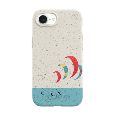 iPhone 16e/17e Hülle - Kite weiß - "Kitesurf" - nachhaltig