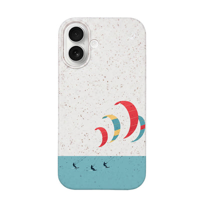 iPhone 17 Hülle - Kite weiß - "Kitesurf" - nachhaltig