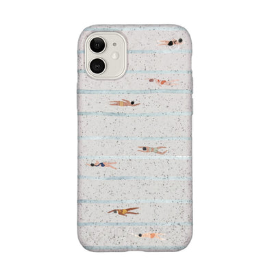 iPhone 11 Case - Swimming White - "lapflow" - sustainable