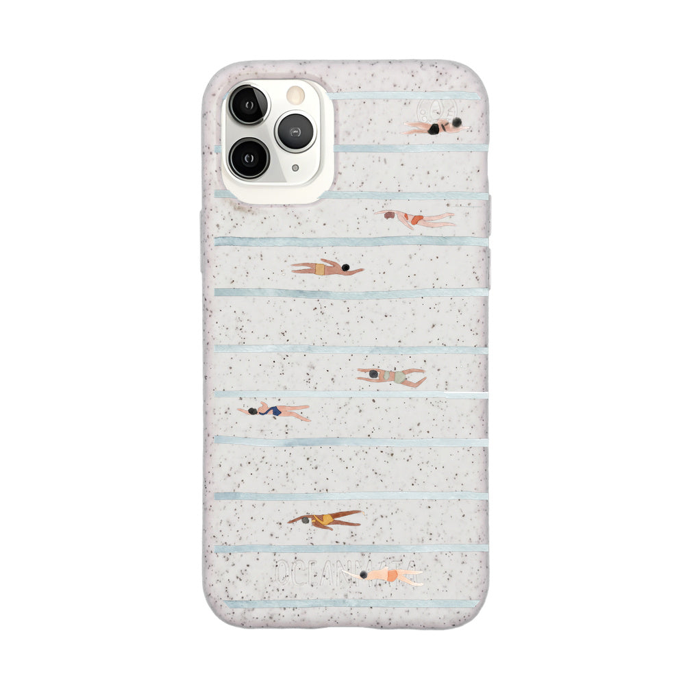 iPhone 11 pro Hülle - Schwimmen weiß - "lapflow" - nachhaltig