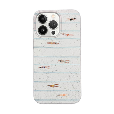 iPhone 13 Pro Case - Swimming White - "lapflow" - sustainable