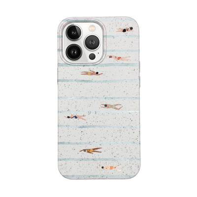 iPhone 13 Pro Case - Swimming White - "lapflow" - sustainable