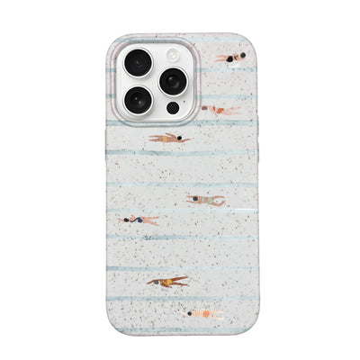 iPhone 16 pro max Hülle - Schwimmen weiß - "lapflow" - nachhaltig