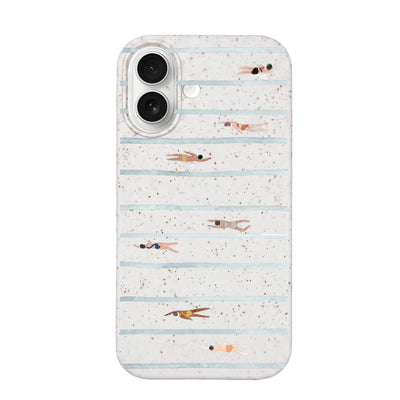 iPhone 17 Hülle - Schwimmen weiß - "lapflow" - nachhaltig