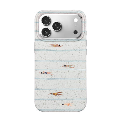 iPhone 18 Pro Max / 17 Pro Max Hülle - Schwimmen weiß - "lapflow" - nachhaltig