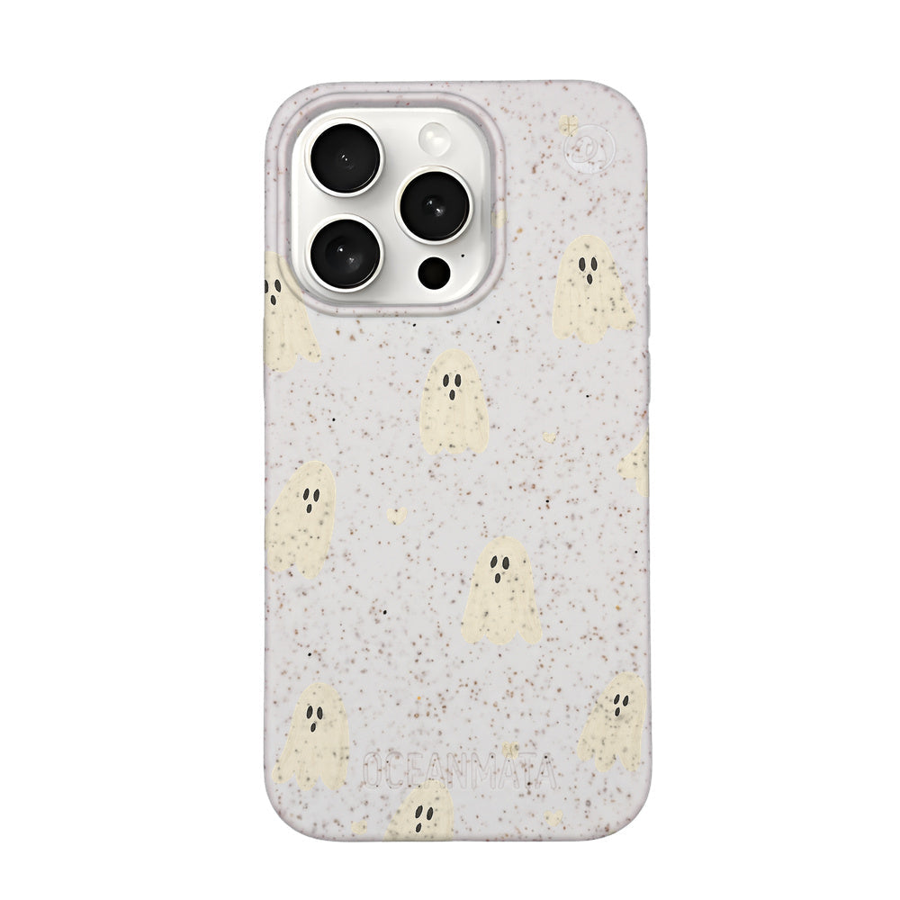 iPhone 15 Pro Max Case - Ghost White - "LittleGhost" - Sustainable
