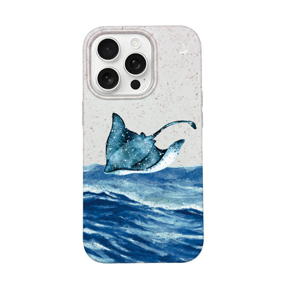 iPhone 16 pro max Hülle - weiß Manta - "Manta Wave" - nachhaltig
