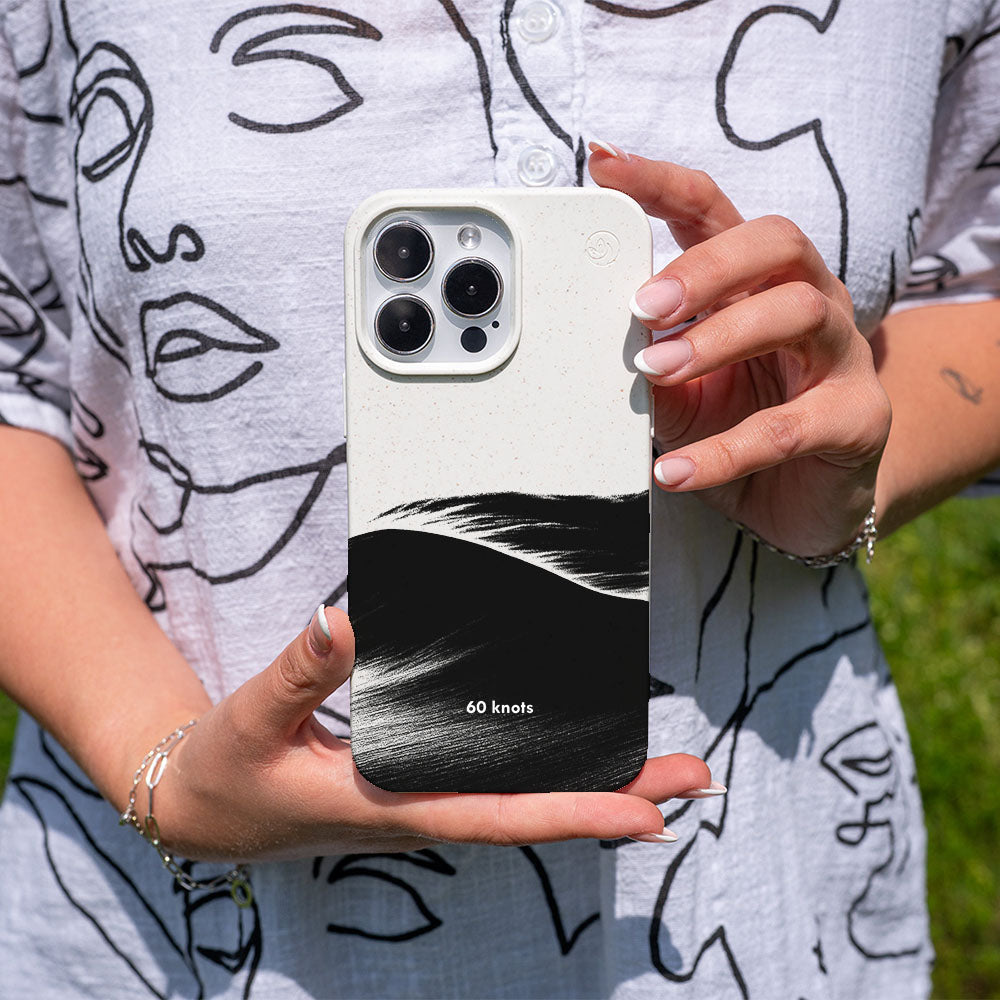 iPhone 12 mini Hülle - Düne weiß - "60knots" - nachhaltig