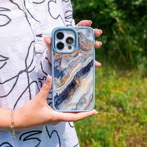 iPhone 16 pro Hülle - marmor blau - "BlueMarble" - nachhaltig