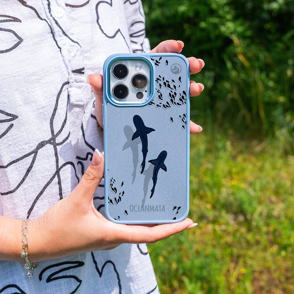 iPhone 11 pro hoesje - Shark blue - "Into the blue" duurzaam