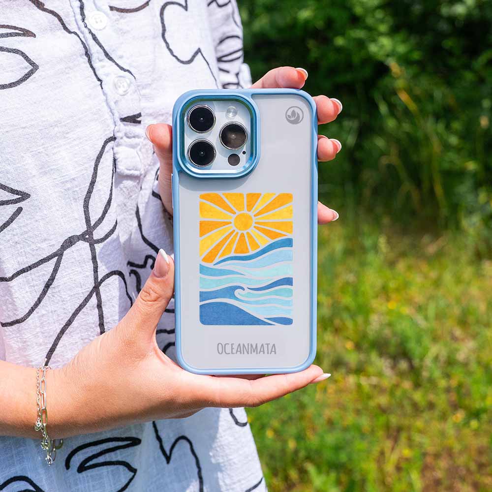 iPhone 16e/17e Hülle - Meer blau - "Sun&Sea" - nachhaltig