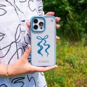 iPhone 14 pro Hülle - Schleife blau - "tideknot" - nachhaltig