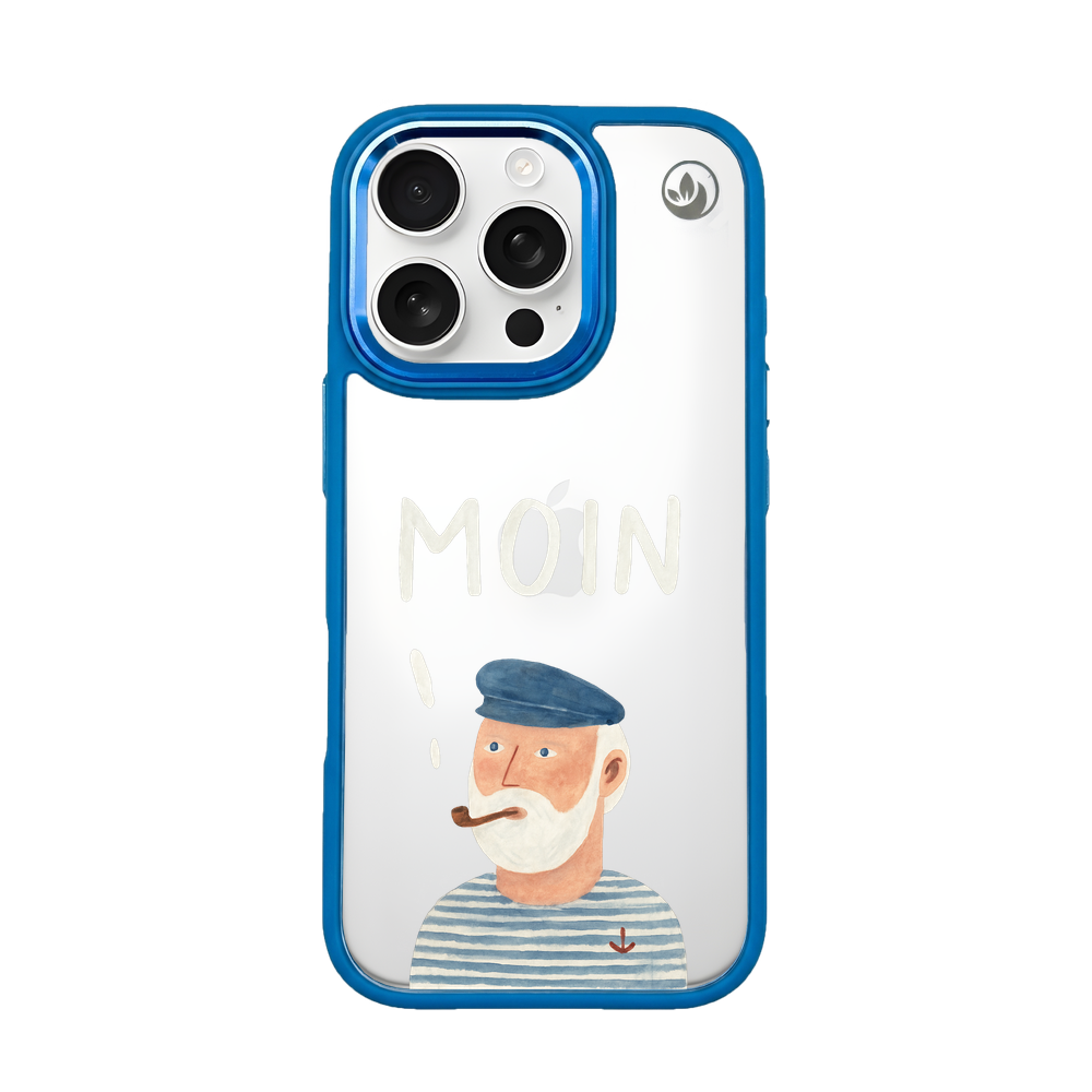 iPhone 16 pro Hülle - Moin blau - "Ostfriese" - nachhaltig