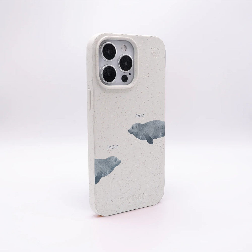 iPhone 12 mini Case - Seal White - "mooornin" - sustainable