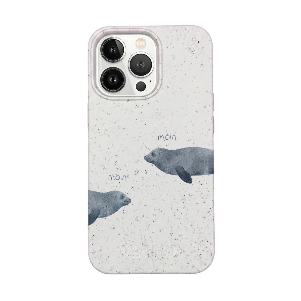 iPhone 13 Pro Max Case - Seal White - "mooornin" - sustainable
