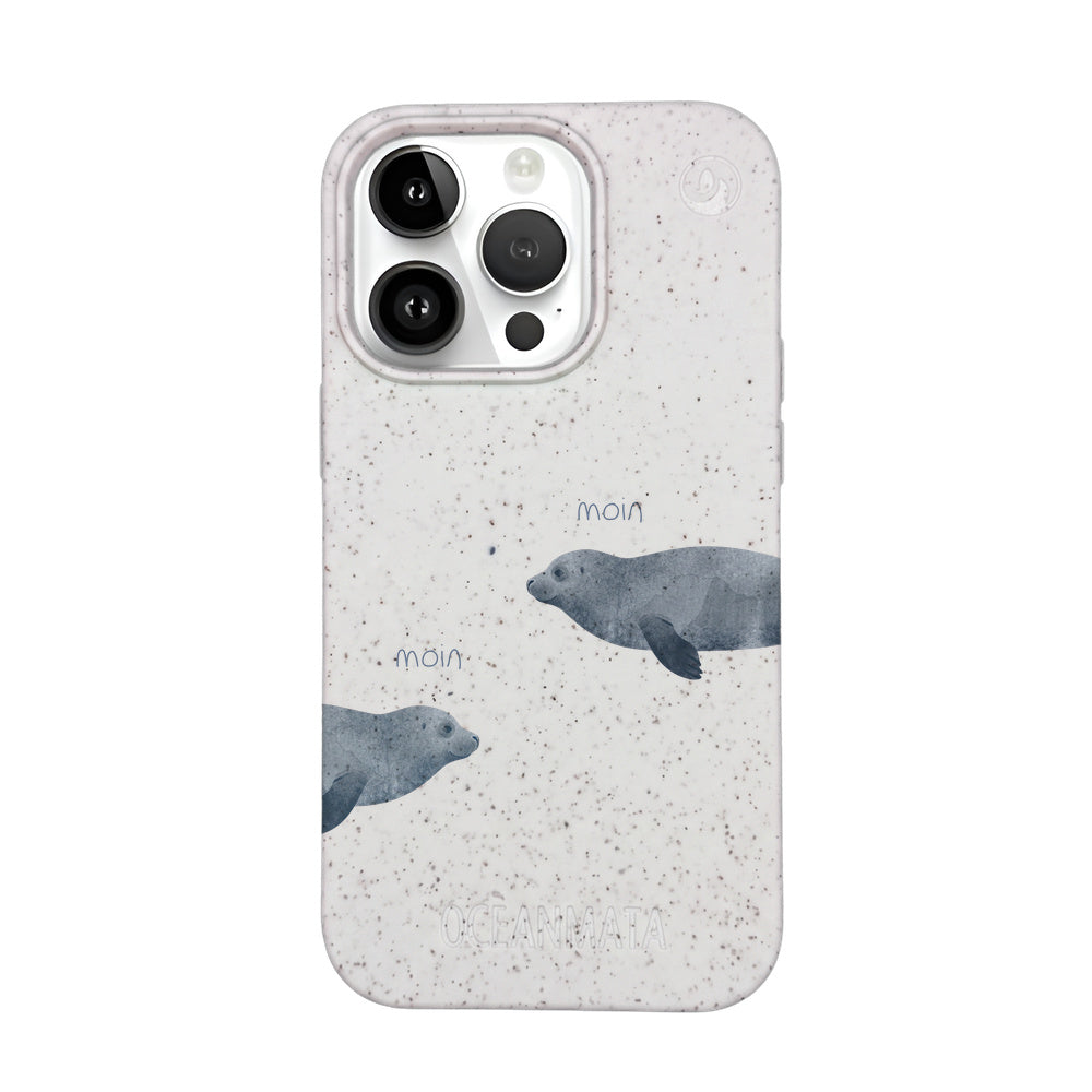 iPhone 14 Pro Max Case - Seal White - "mooornin" - sustainable