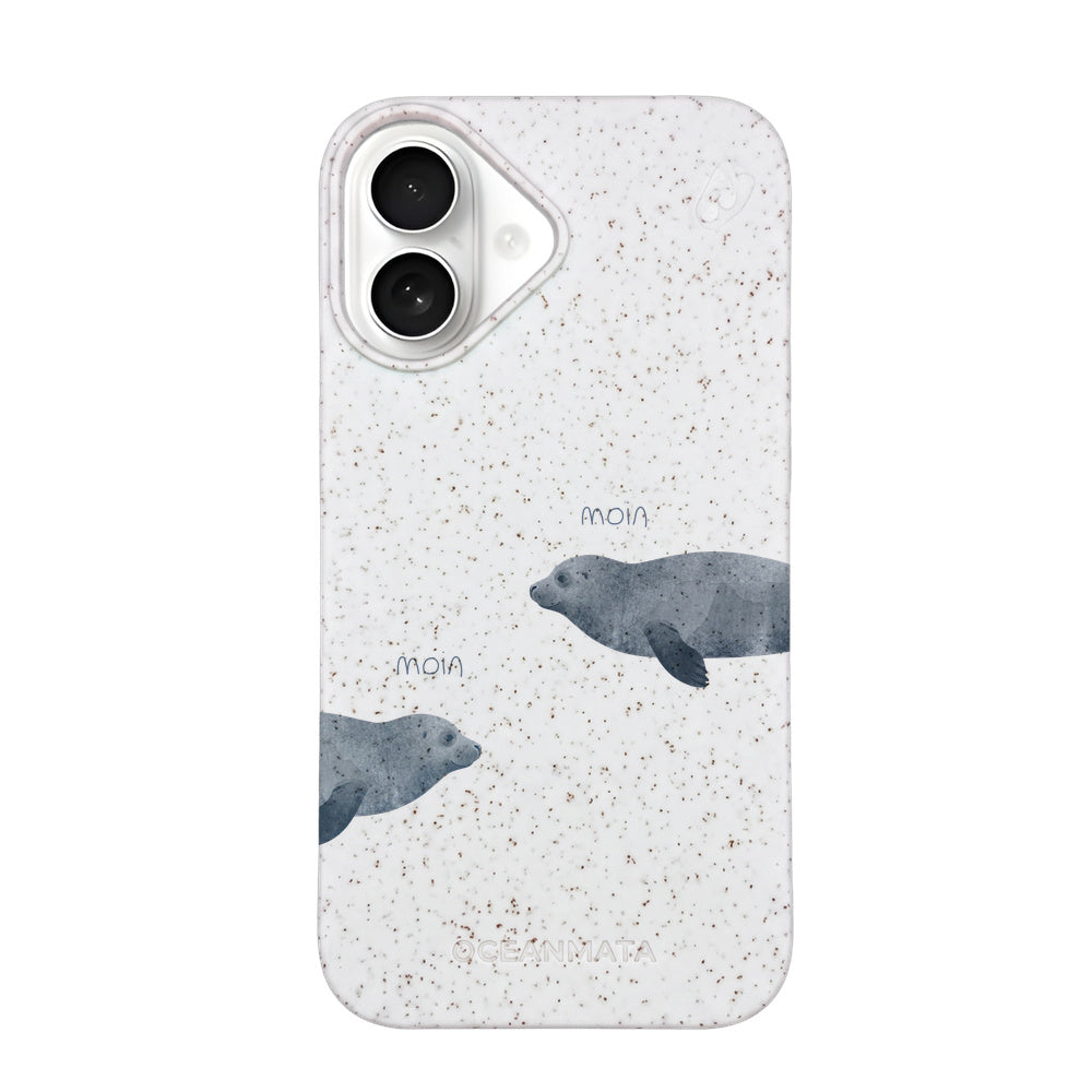 iPhone 16 Case - Seal White - "mooornin" - sustainable
