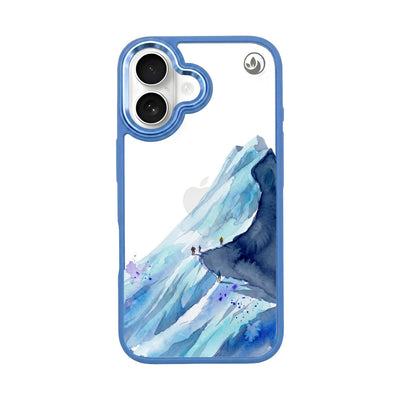iPhone 16 Hülle - Wanderung blau - "mountainblue" - nachhaltig