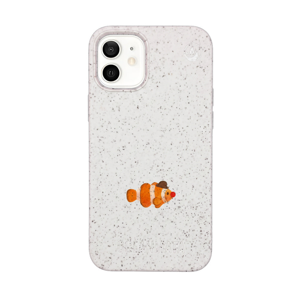 iPhone 12 mini Hülle - Clownfisch weiß - "Mr.Clown-Fish" - nachhaltig