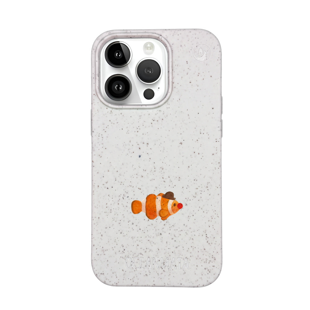 iPhone 14 Pro Max Case - Clownfish White - "Mr.Clown-Fish" - sustainable