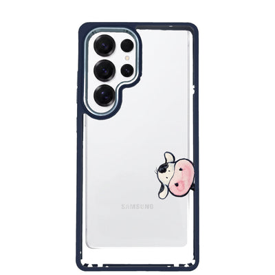 Samsung S25 Ultra Hülle -  Kuh blau - "muh" - nachhaltig