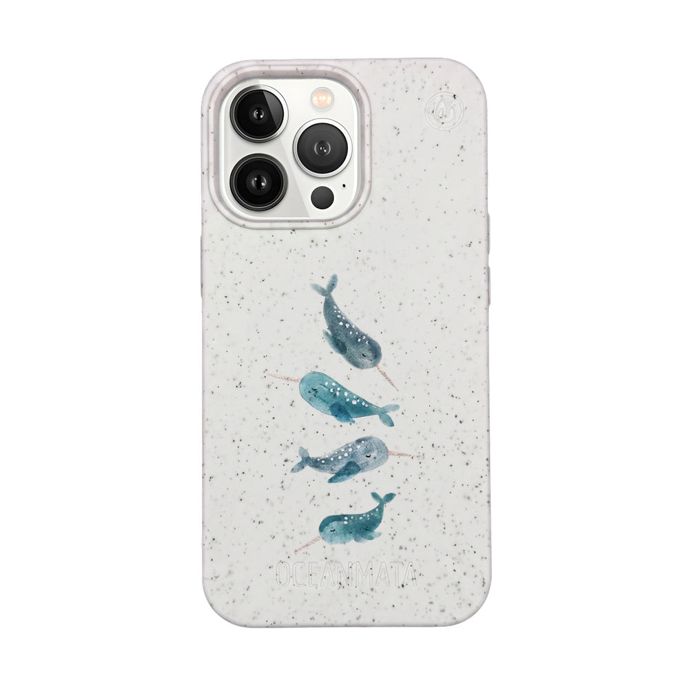 iPhone 13 Pro Max Case - Narwhal White - "Narwhale" - sustainable