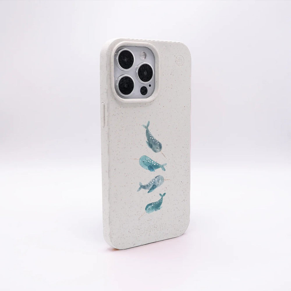 iPhone 13 Pro Max Case - Narwhal White - "Narwhale" - sustainable
