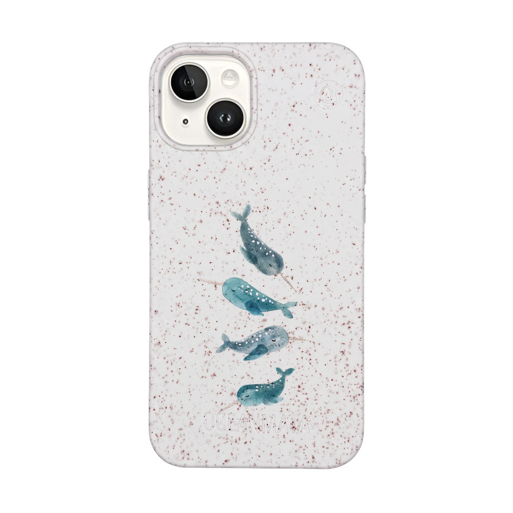 iPhone 14 Case - Narwhal white - "Narwhale" - sustainable