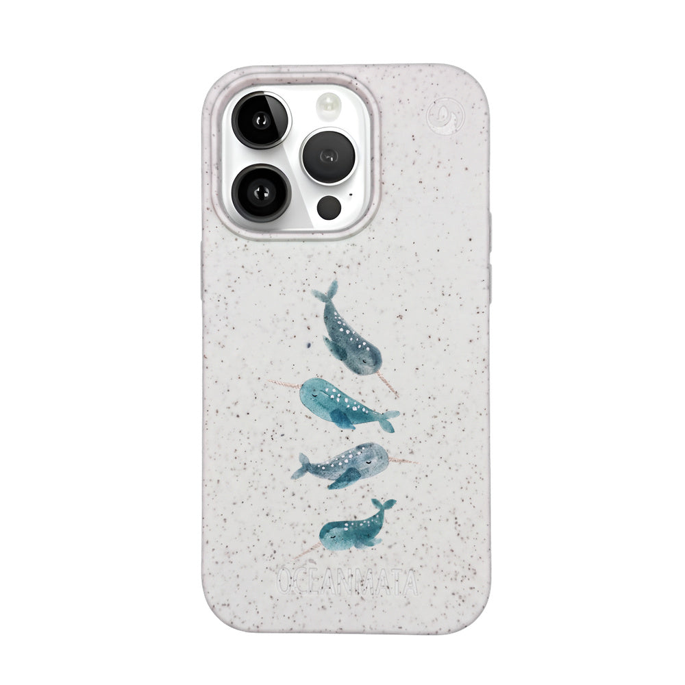 iPhone 14 Pro Max Case - White Narwhal - "Narwhale" - sustainable