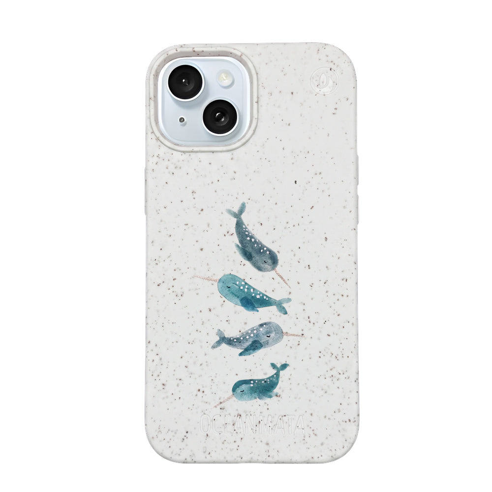 iPhone 15 Case - Narwhal White - "Narwhale" - sustainable