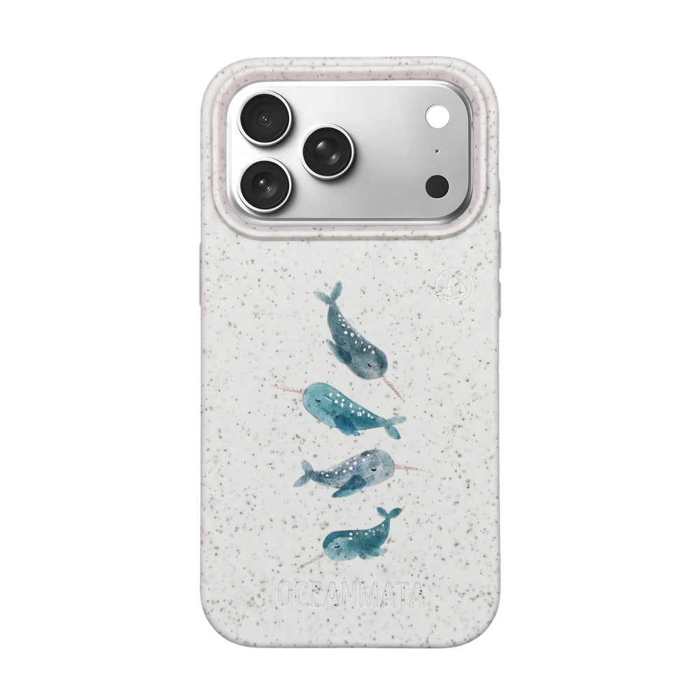 iPhone 17 Pro Case - Narwhal White - "Narwhale" - sustainable
