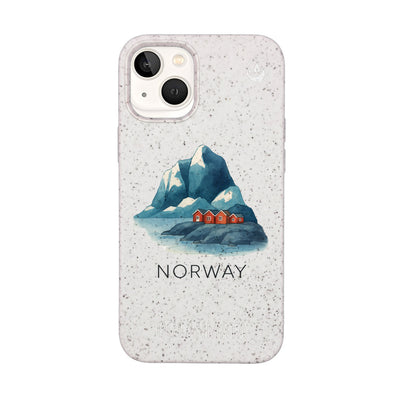 iPhone 13 mini Hülle - Norwegen weiß - "Norway" - nachhaltig
