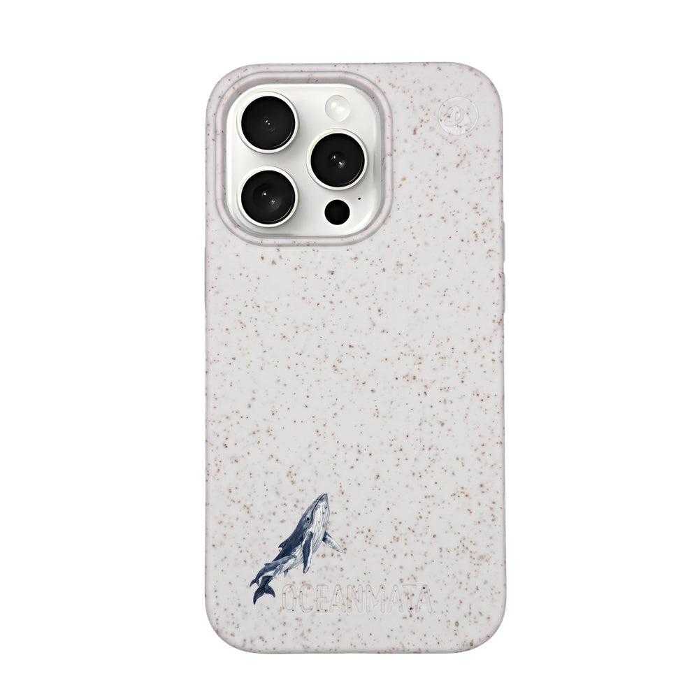 iPhone 15 Pro Max Case - Humpback Whale White - "OceanLullaby" - Sustainable