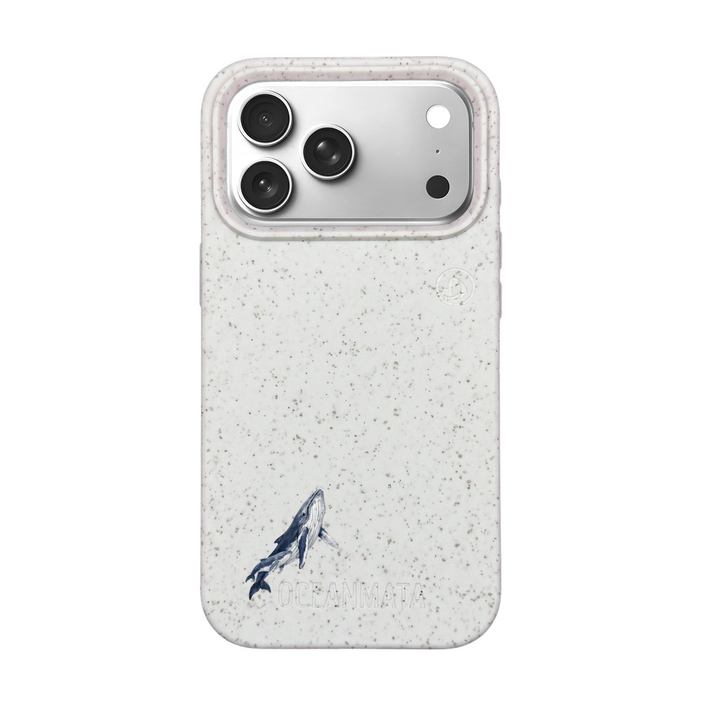 iPhone 17 Pro Max Case - Humpback Whale White - "OceanLullaby" - Sustainable