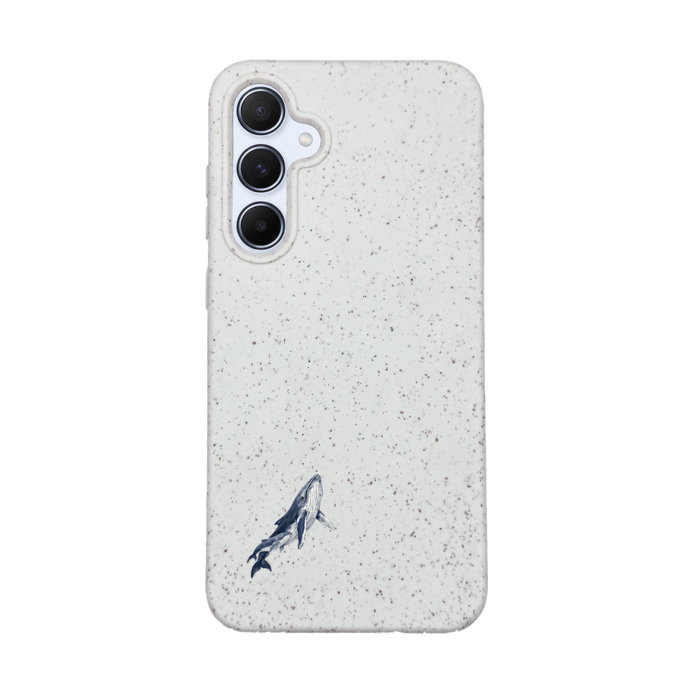 Samsung A55 Hülle - Buckelwal weiß - "OceanLullaby" - nachhaltig