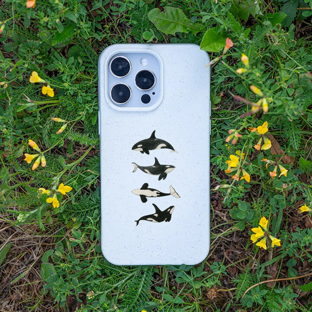 Biologisch abbaubare Handyhülle iPhone 15 pro max Orcafamily — kompostierbar — Bonus