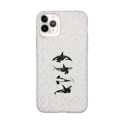 iPhone 11 Pro Case - Orca white - "OrcaFamily" - sustainable