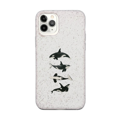iPhone 11 Pro Case - Orca white - "OrcaFamily" - sustainable