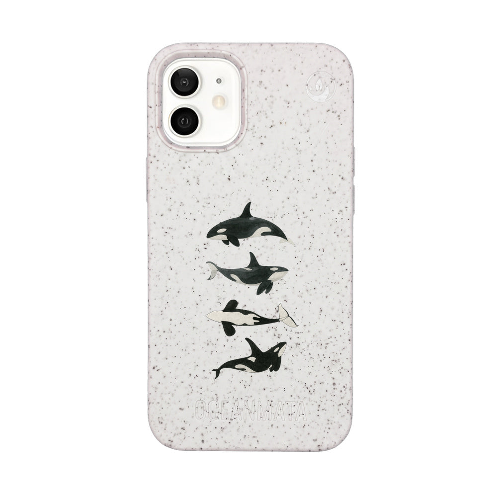 iPhone 12 mini Case - Orca white - "OrcaFamily" - sustainable