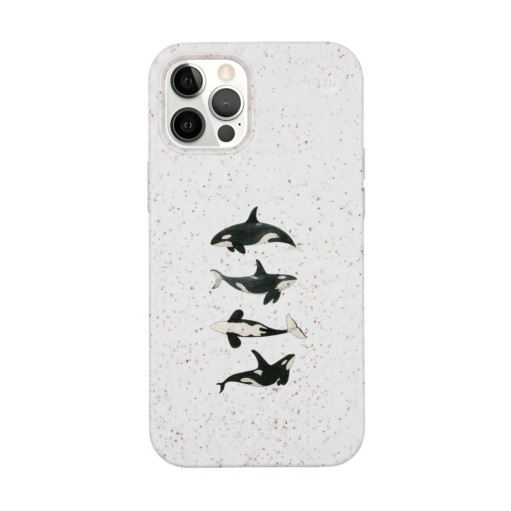 iPhone 12 Pro / iPhone 12 Case - Orca White - "OrcaFamily" - sustainable