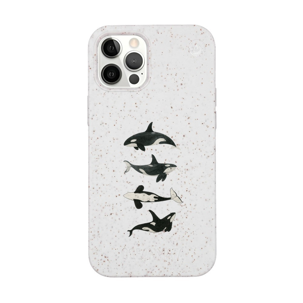 iPhone 12 Pro / iPhone 12 Case - Orca White - "OrcaFamily" - sustainable