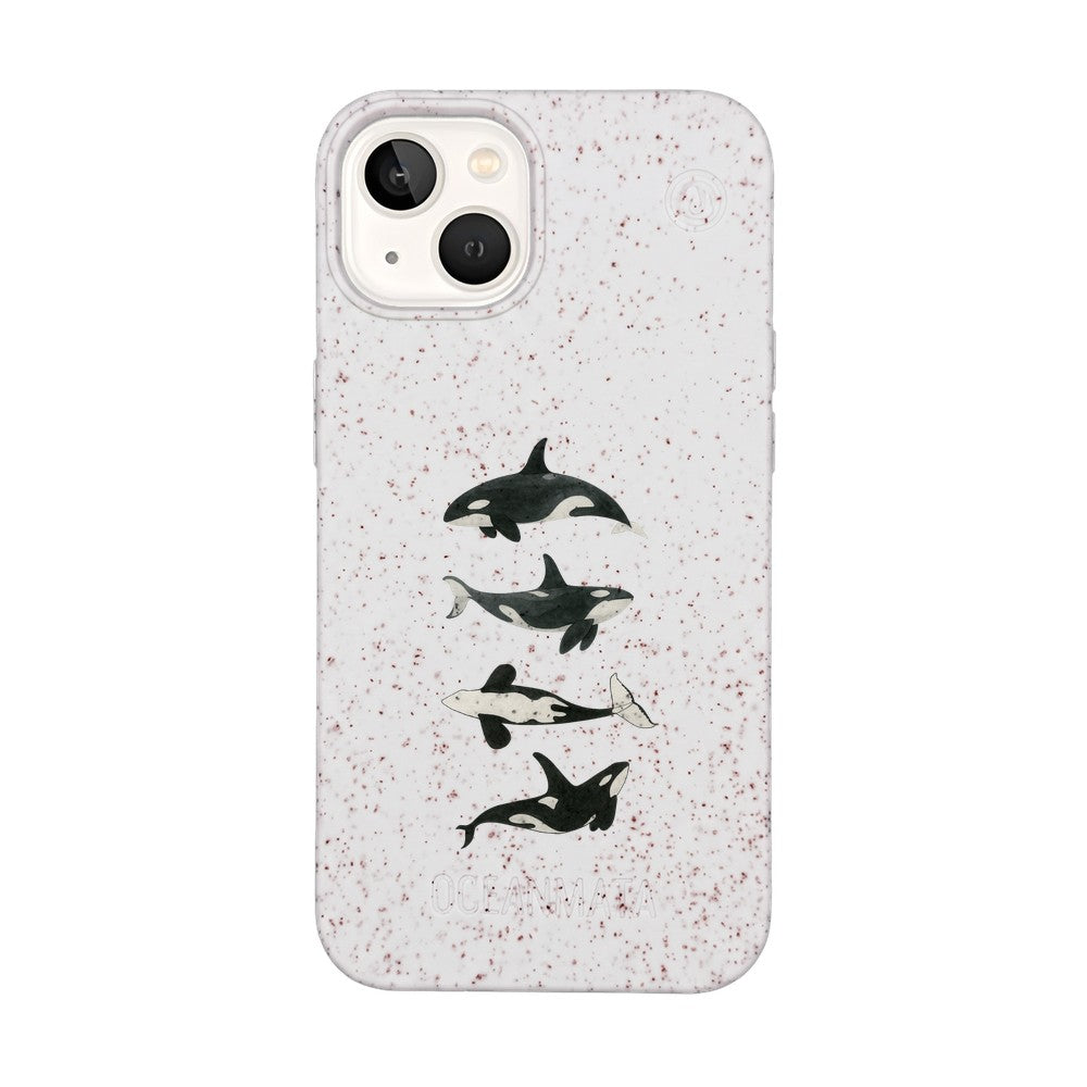 iPhone 13 Hülle - Orca weiß - "OrcaFamily" - nachhaltig
