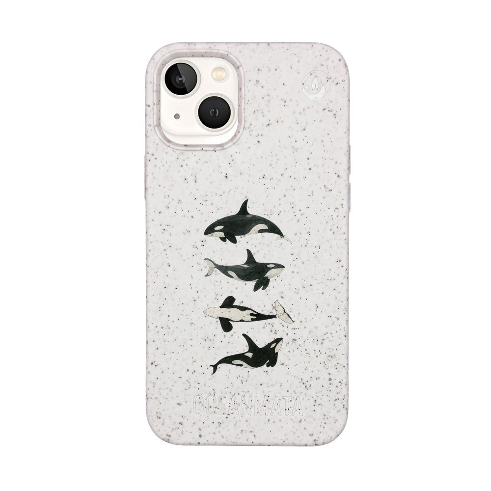 iPhone 13 mini Case - Orca White - "OrcaFamily" - sustainable
