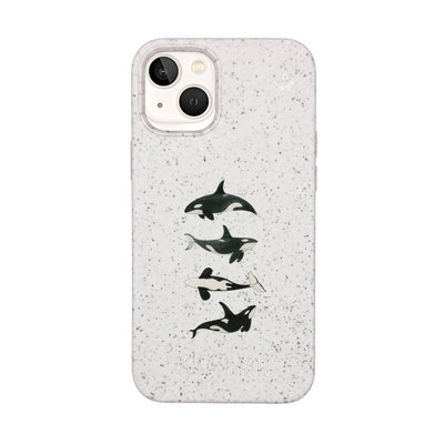 iPhone 13 mini Case - Orca White - "OrcaFamily" - sustainable
