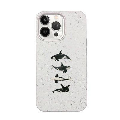 iPhone 13 Pro Case - Orca White - "OrcaFamily" - sustainable