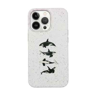 iPhone 13 pro max Hülle - Orca weiß - "OrcaFamily" - nachhaltig