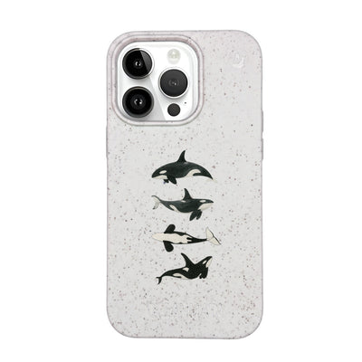 iPhone 14 Pro Max Case - Orca White - "OrcaFamily" - Sustainable