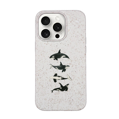 iPhone 15 pro max Hülle - Orca weiß - "OrcaFamily" - nachhaltig