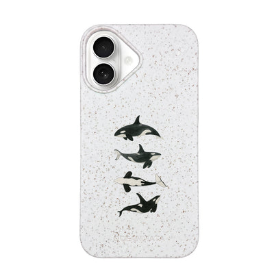 iPhone 16 Case - Orca White - "OrcaFamily" - Sustainable